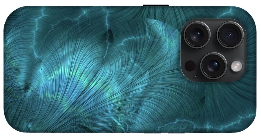 I gOt Memories Blue Metallic Abstract - Phone Case