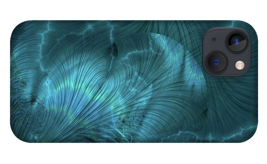 I gOt Memories Blue Metallic Abstract - Phone Case