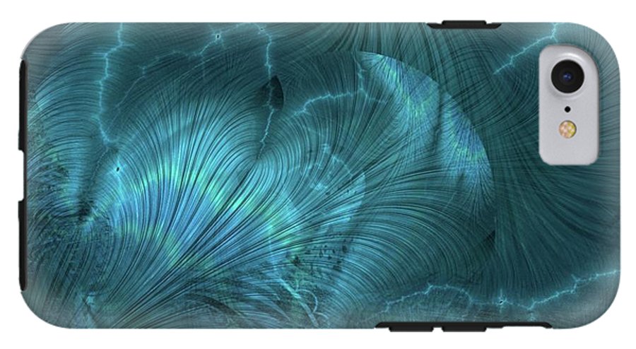 I gOt Memories Blue Metallic Abstract - Phone Case