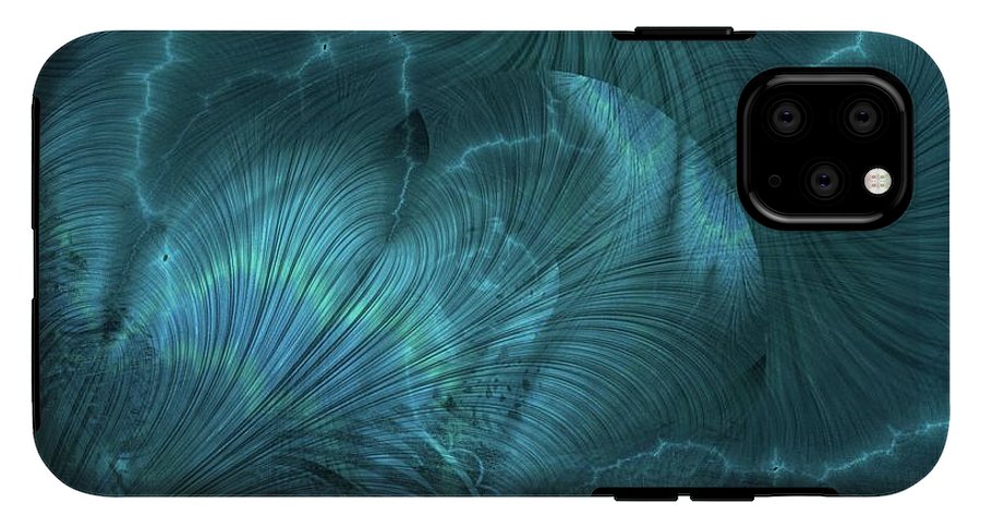 I gOt Memories Blue Metallic Abstract - Phone Case