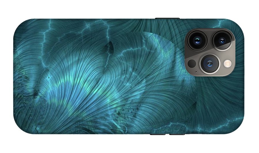 I gOt Memories Blue Metallic Abstract - Phone Case