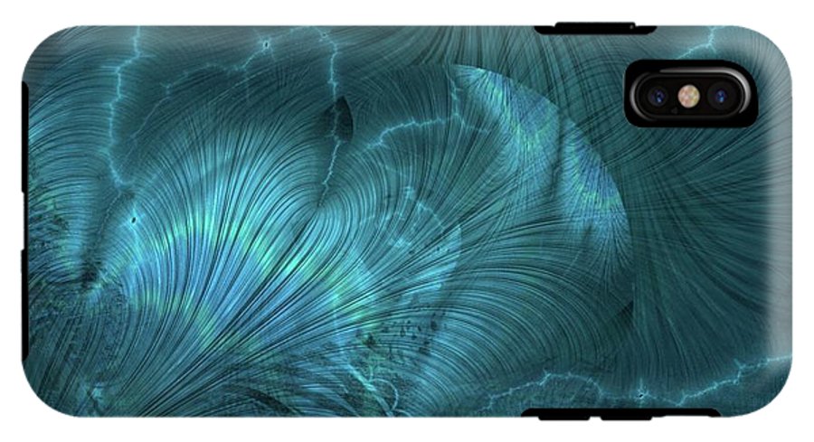 I gOt Memories Blue Metallic Abstract - Phone Case