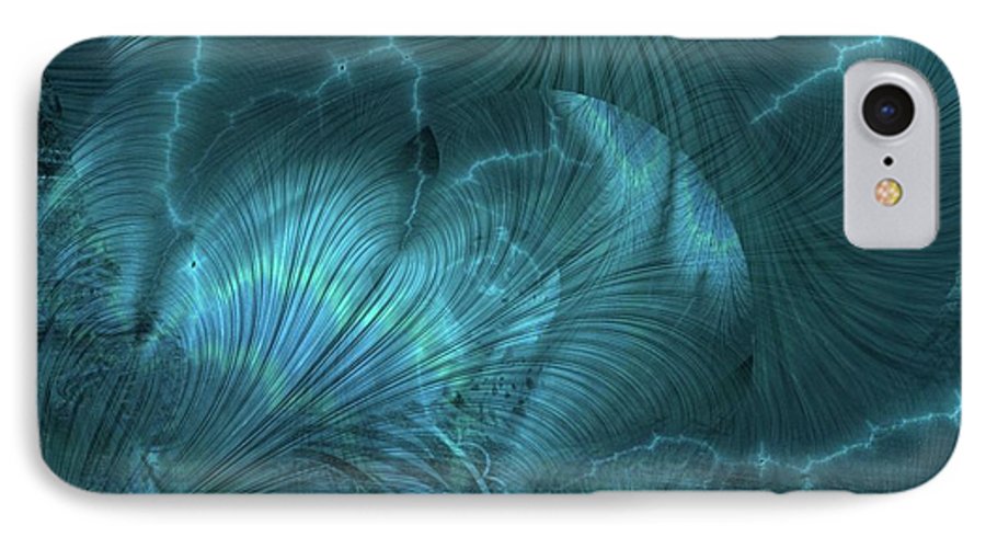 I gOt Memories Blue Metallic Abstract - Phone Case