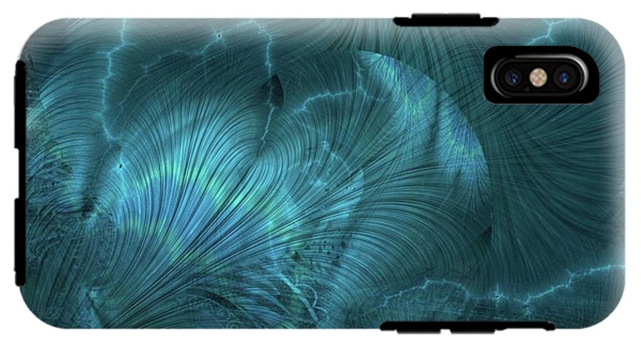 I gOt Memories Blue Metallic Abstract - Phone Case
