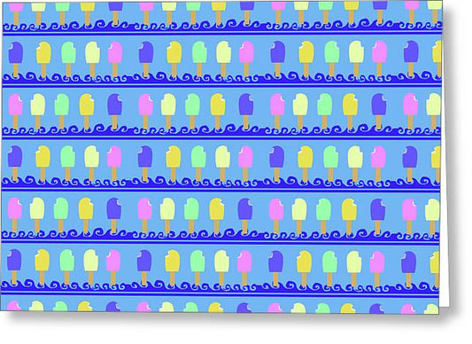 Ice Cream Bars Pattern - Greeting Card