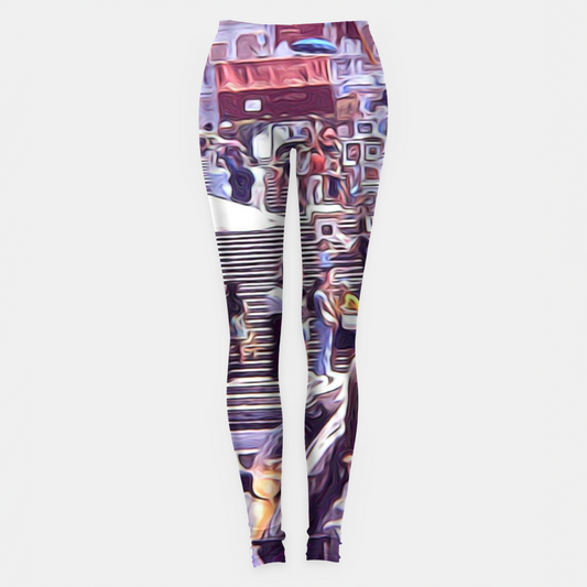 Vintage Art Market On The Steps Leggings