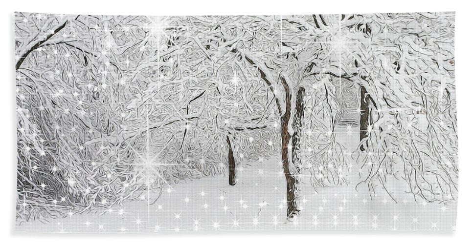 Incandescent and Florescent Winter - Bath Towel