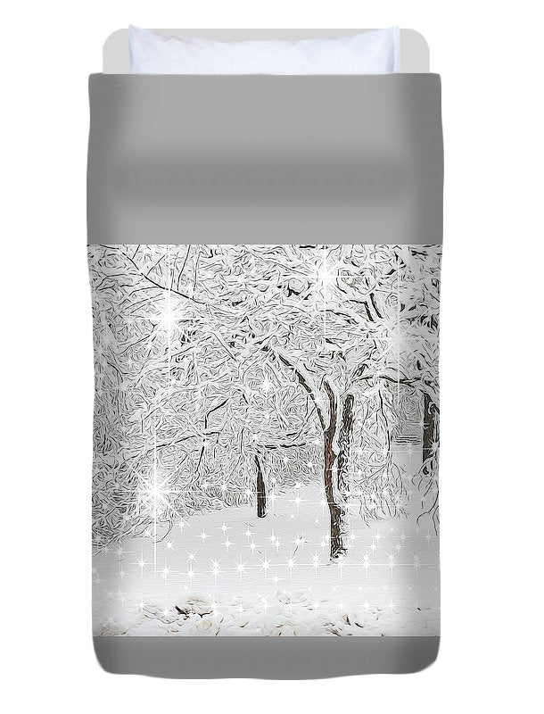Incandescent and Florescent Winter - Duvet Cover