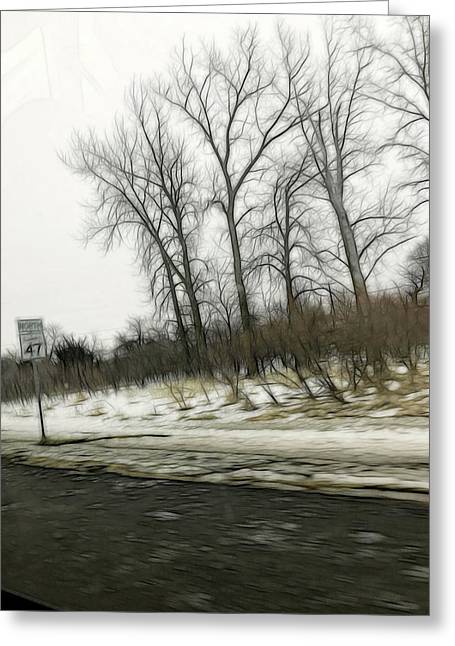 January Roadside  - Greeting Card