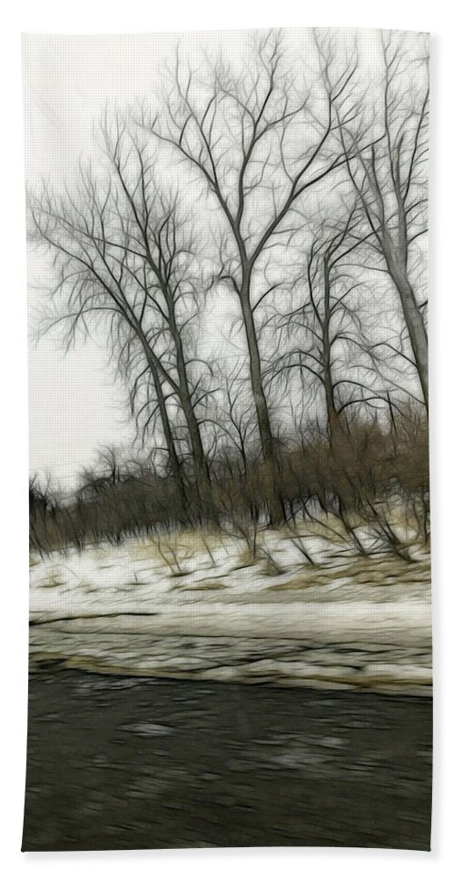 January Roadside  - Beach Towel
