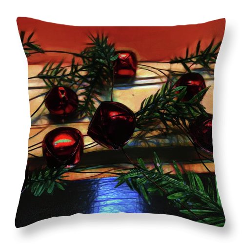 Jingle Bell Garland - Throw Pillow