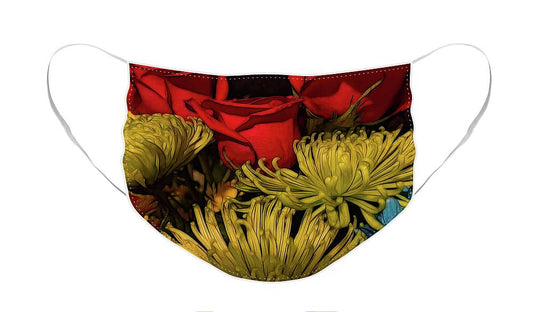 June Flowers 3 - Face Mask