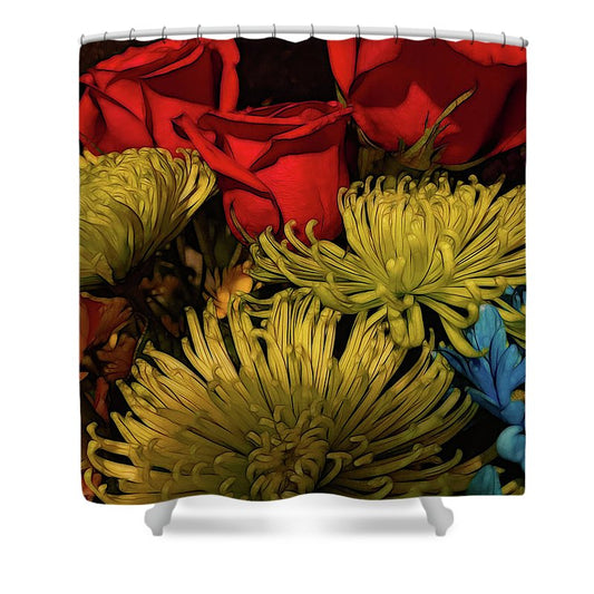 June Flowers 3 - Shower Curtain