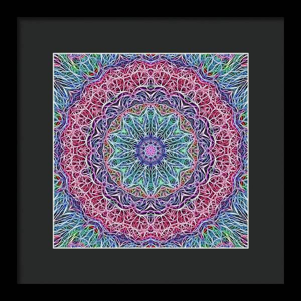 Kaleidoscope 115 - Framed Print