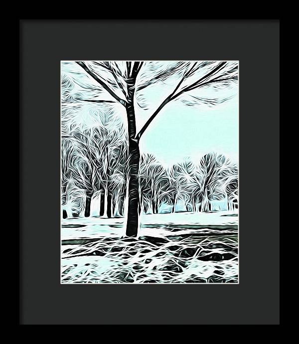 Lake Michigan In Winter - Framed Print