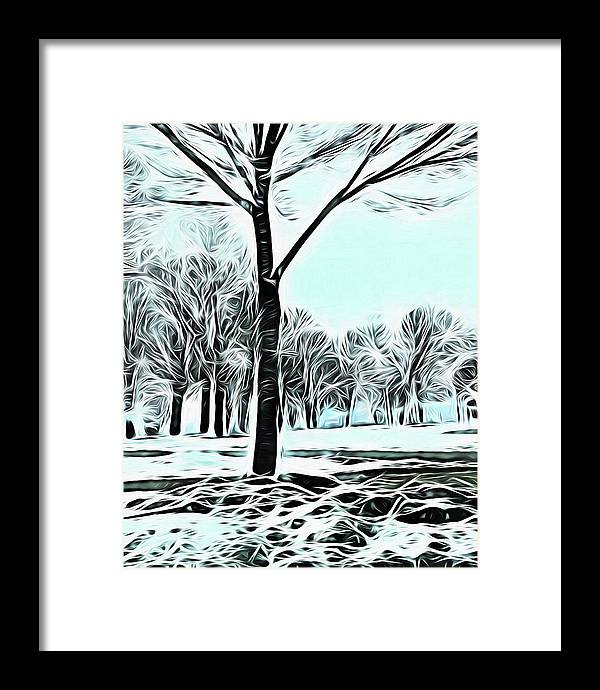 Lake Michigan In Winter - Framed Print