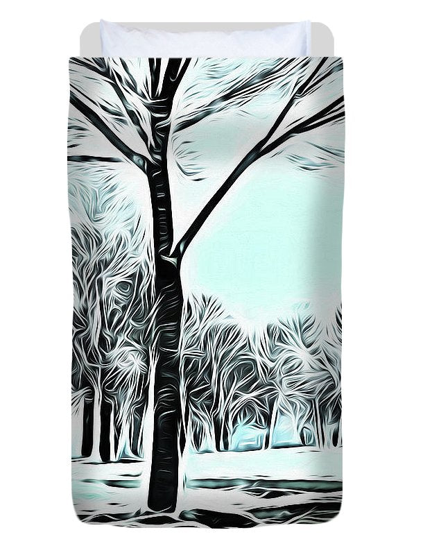 Lake Michigan In Winter - Duvet Cover