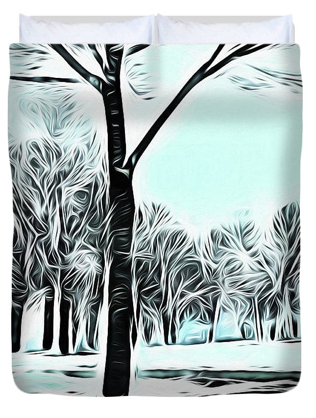Lake Michigan In Winter - Duvet Cover