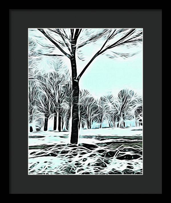 Lake Michigan In Winter - Framed Print