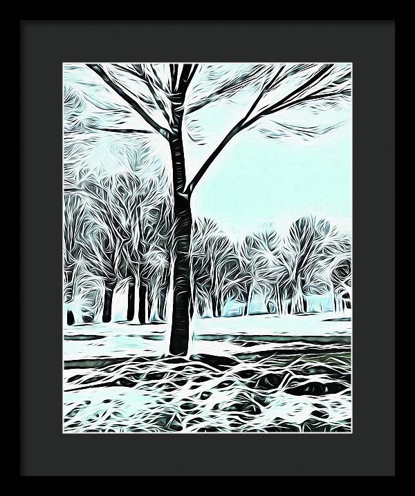 Lake Michigan In Winter - Framed Print