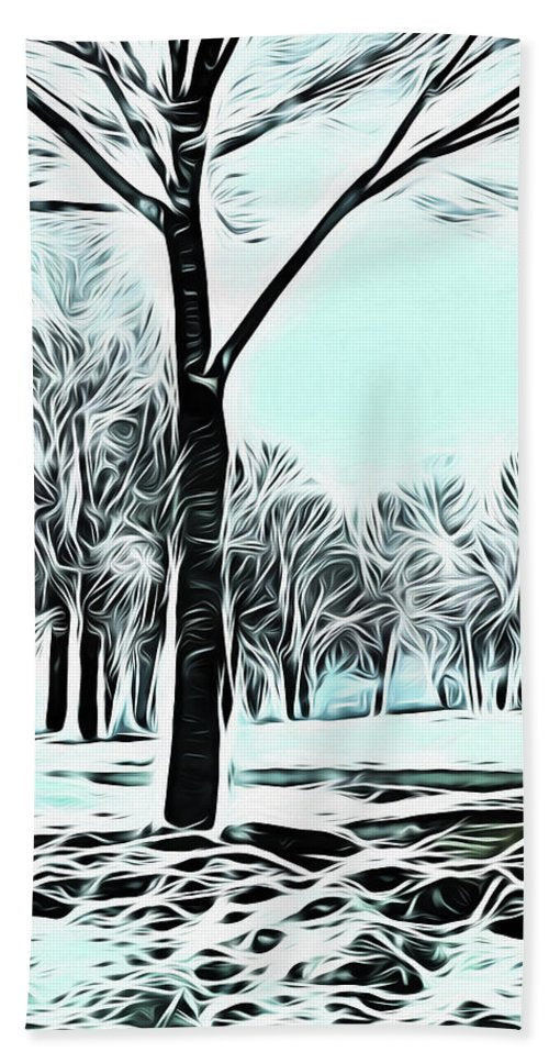 Lake Michigan In Winter - Bath Towel
