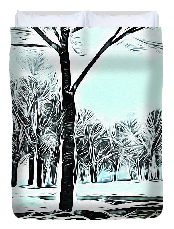 Lake Michigan In Winter - Duvet Cover