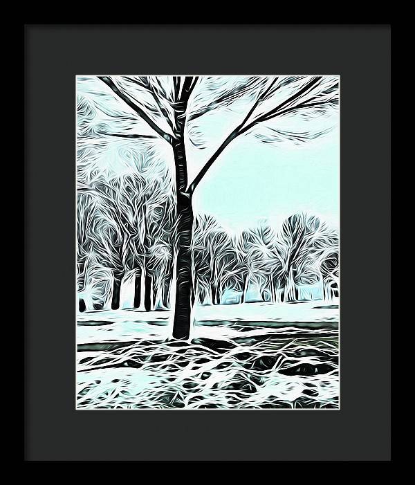 Lake Michigan In Winter - Framed Print