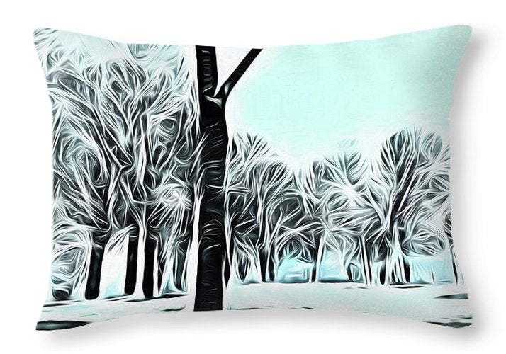 Lake Michigan In Winter - Throw Pillow