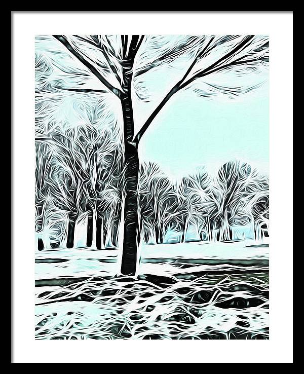 Lake Michigan In Winter - Framed Print