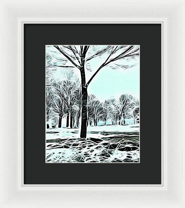 Lake Michigan In Winter - Framed Print