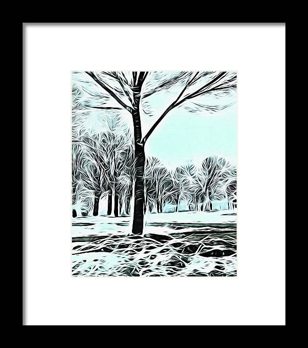 Lake Michigan In Winter - Framed Print