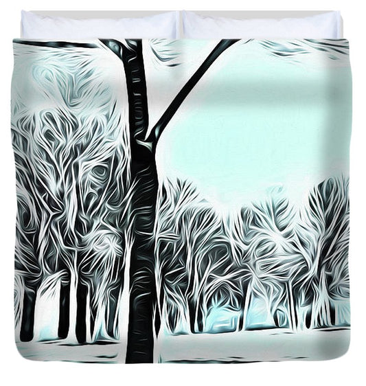 Lake Michigan In Winter - Duvet Cover