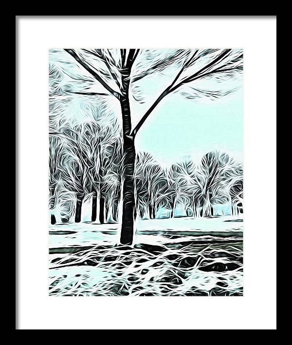 Lake Michigan In Winter - Framed Print
