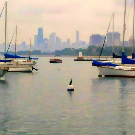 Lake By The City Digital Image Download