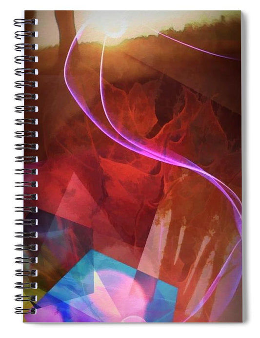 Leaf In A Sunlight Stream - Spiral Notebook