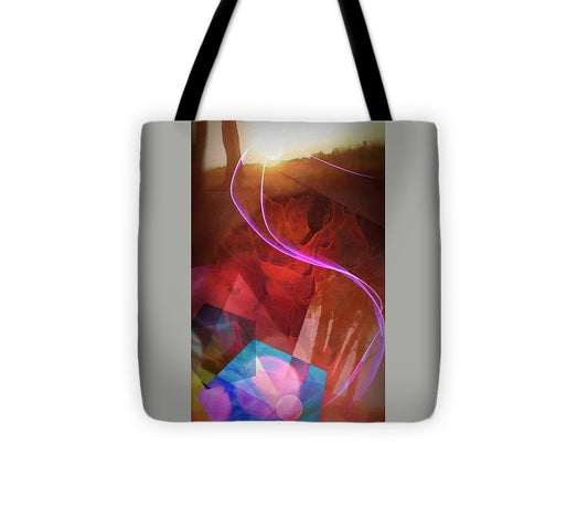 Leaf In A Sunlight Stream - Tote Bag