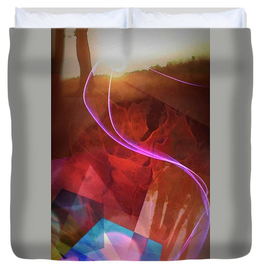 Leaf In A Sunlight Stream - Duvet Cover