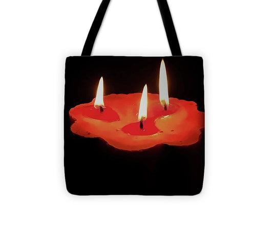 Light a Three Way Candle - Tote Bag