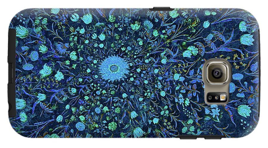 Light Blue Medieval Flowers - Phone Case