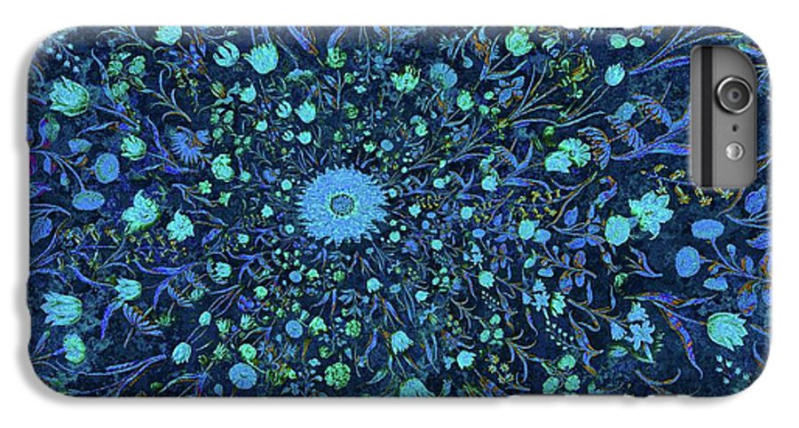 Light Blue Medieval Flowers - Phone Case