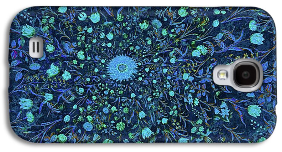 Light Blue Medieval Flowers - Phone Case