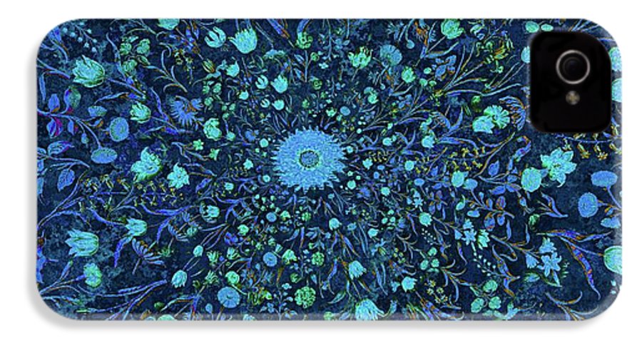 Light Blue Medieval Flowers - Phone Case