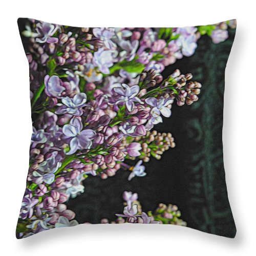 Light Lavender Lilacs - Throw Pillow