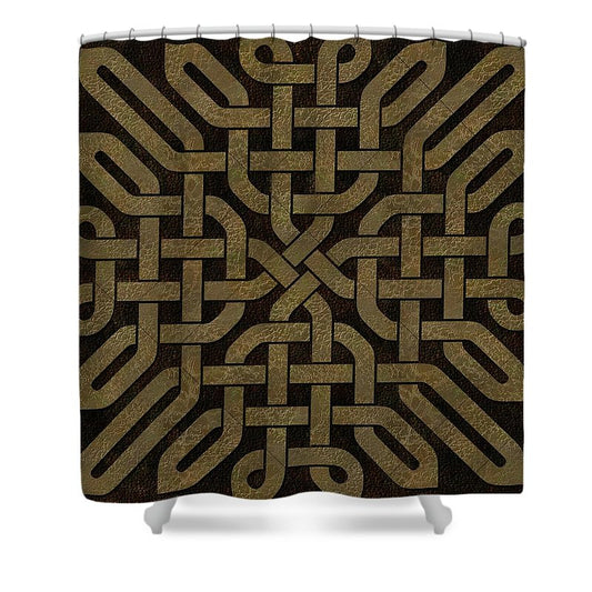 Light Leather Celtic Knot - Shower Curtain