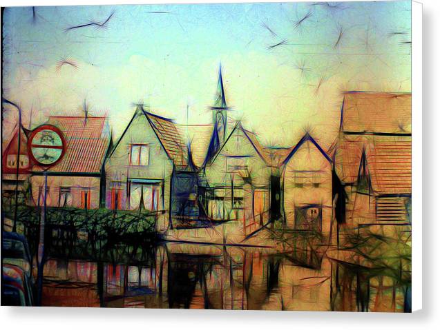 Light Look In A. Little Town - Canvas Print