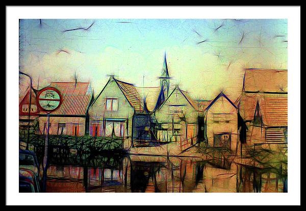 Light Look In A. Little Town - Framed Print