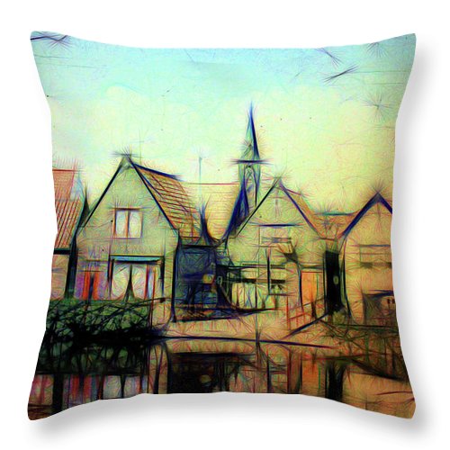 Light Look In A. Little Town - Throw Pillow