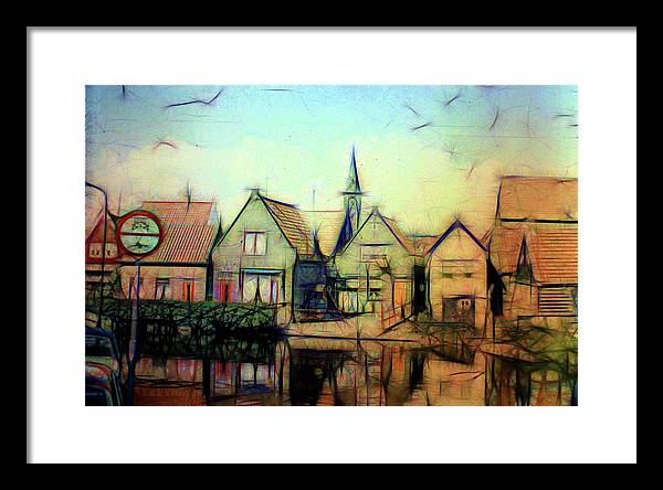 Light Look In A. Little Town - Framed Print