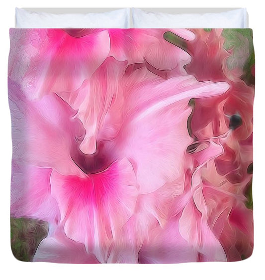 Light Pink Gladiolas - Duvet Cover