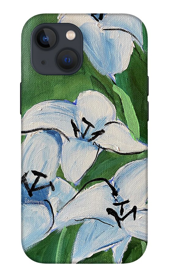 Lilies In Blue - Phone Case